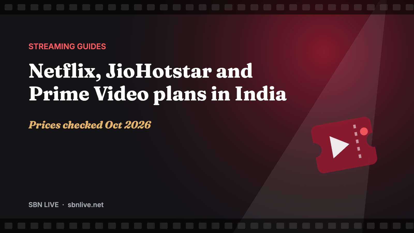 Netflix, JioHotstar and Prime Video plans in India